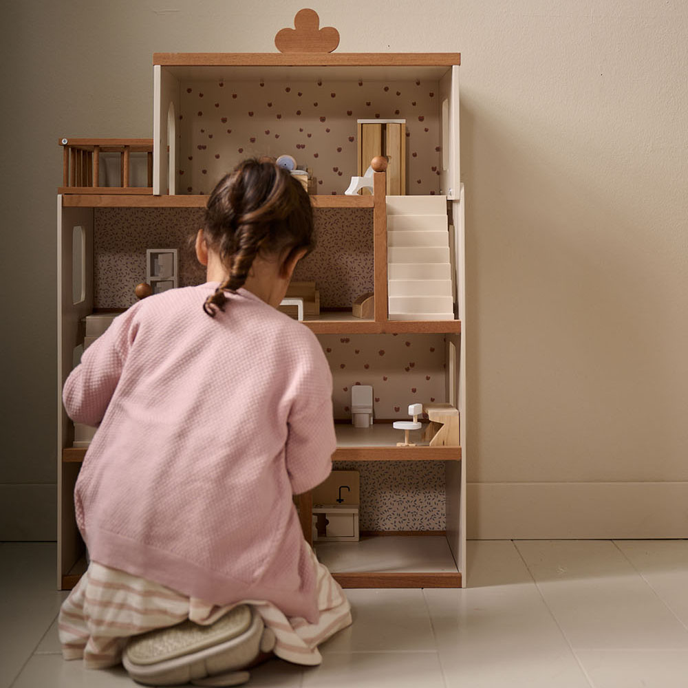 Kit D'escalier Et Palier En Bois Pour Maison De Poupées Miniature échelle 1:12 - DIY à Monter - Neuf
