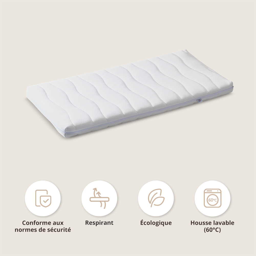 Petite Amélie | Matelas bébé Nova | Mousse premium durable | Lavable | 45x90 cm (Petite Amélie) - Image 3