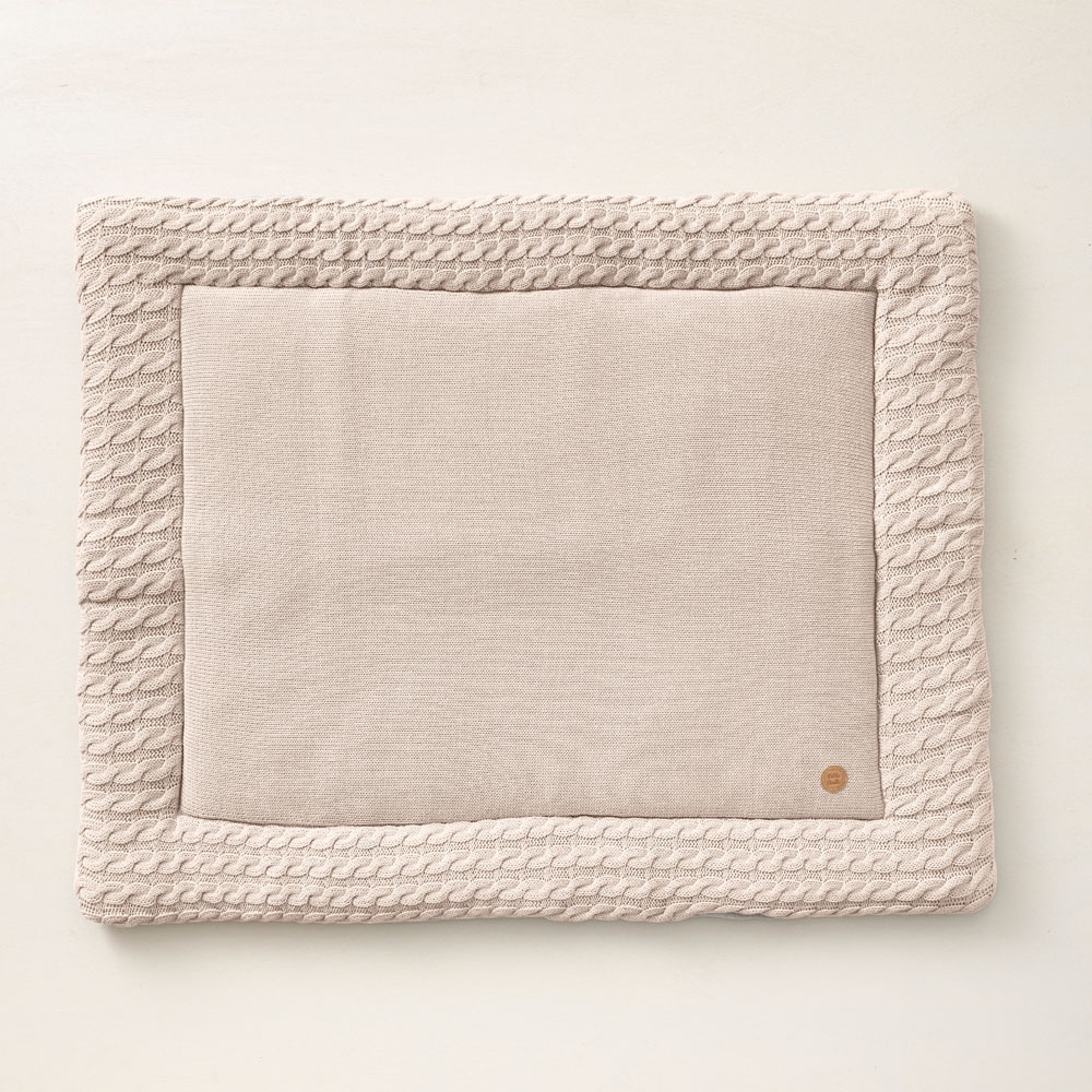 Fond de parc uni coton tricoté | Beige