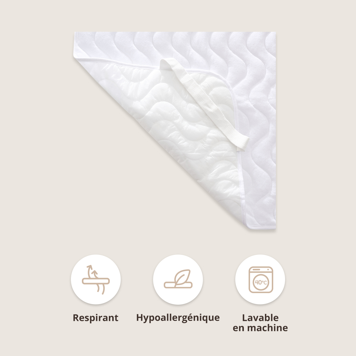 Petite Amélie | Protège-matelas respirant bébé | Coton et polyester | 45x90 cm (Petite Amélie) - Image 3