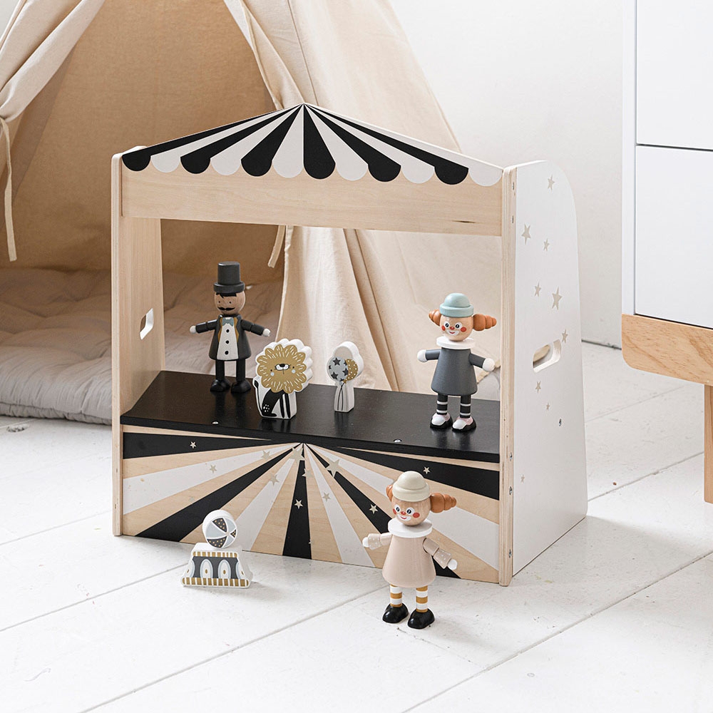 Mini théâtre enfant jouet en bois