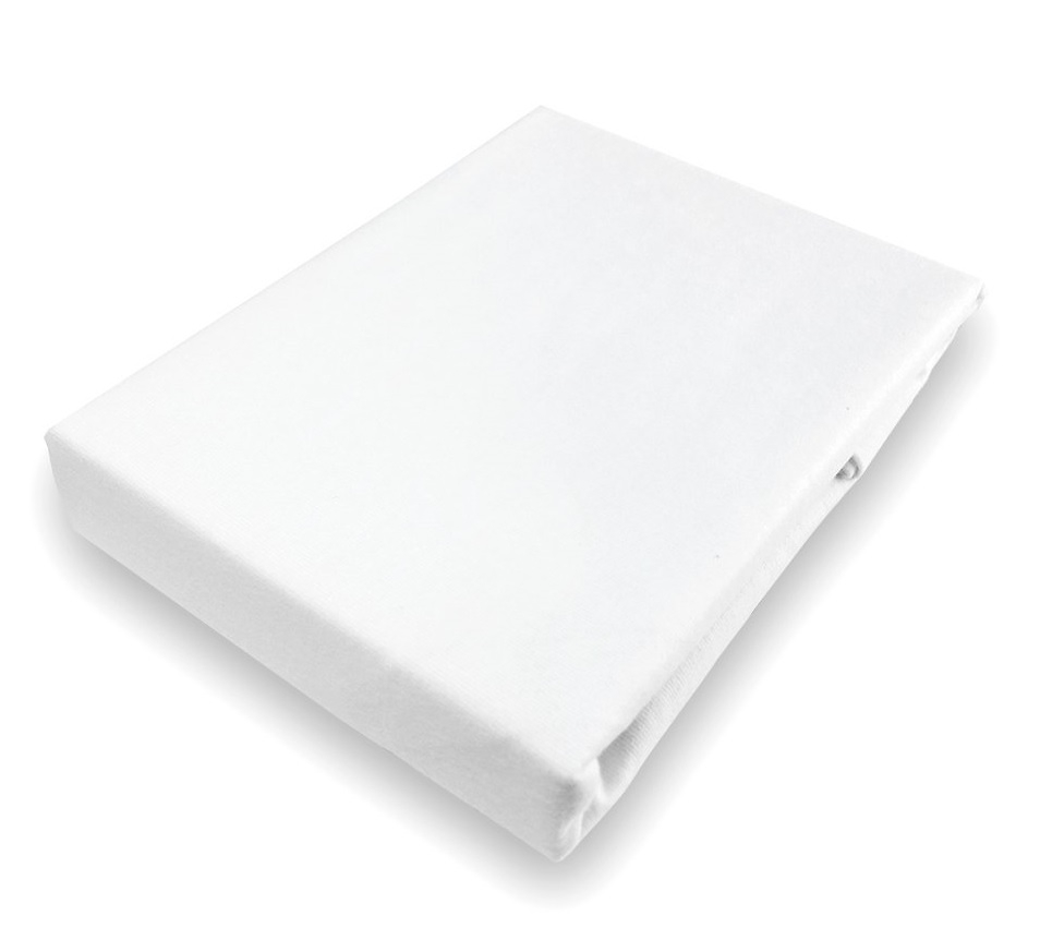 Drap housse en coton biologique blanc