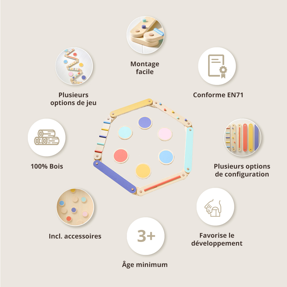 Poutre D'équilibre J4903 - Aires De Jeux - Jeux D'équilibre & Jeux à Grimper, Jeux En Bois Naturel Durable Origin' - Parcours, Parcours Et Jeux à Grimper En Bois