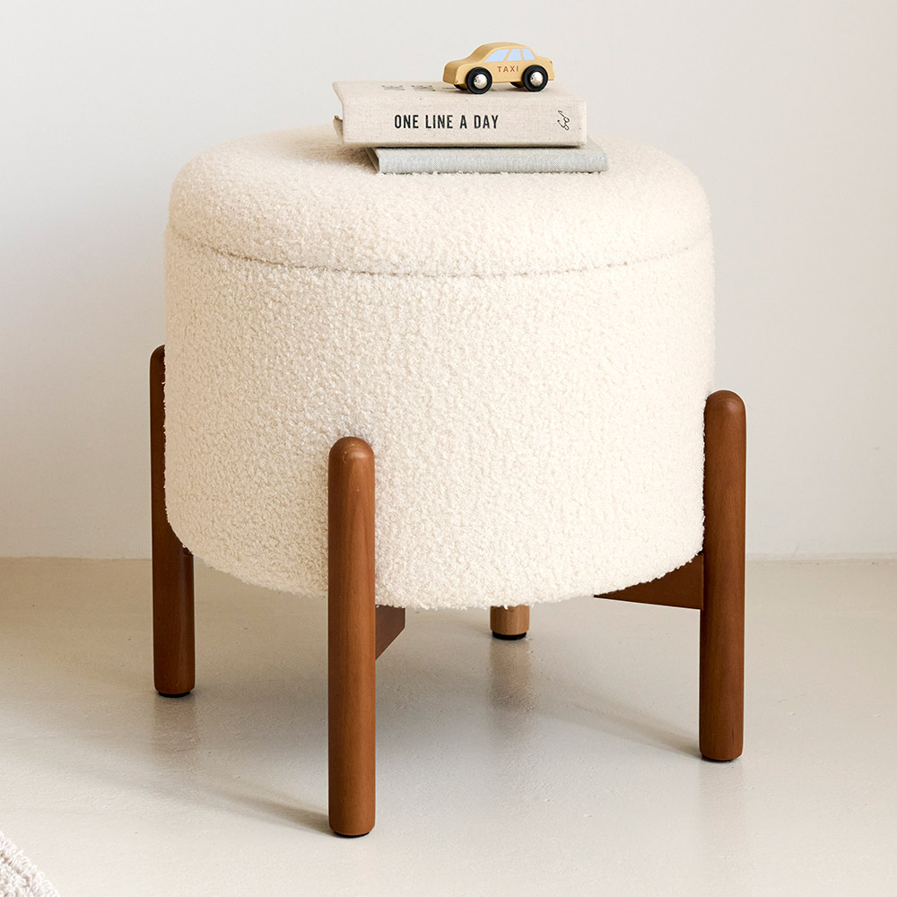 Pouf de rangement «Cerise» | Beige