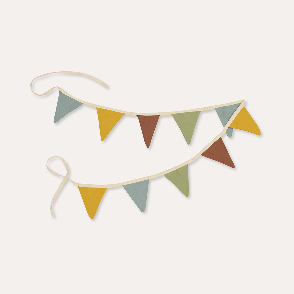 GUIRLANDE DE FANIONS «LEO» | 185 CM | MULTICOLORE