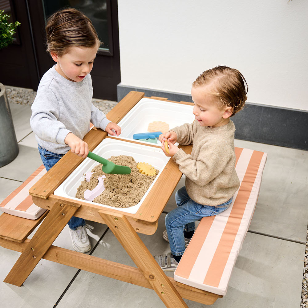Petite Amélie | Table de pique-nique enfant Provence | Bois avec bacs à sable et eau | Mobilier de jardin extérieur pour enfants (Petite Amélie) - Image 8