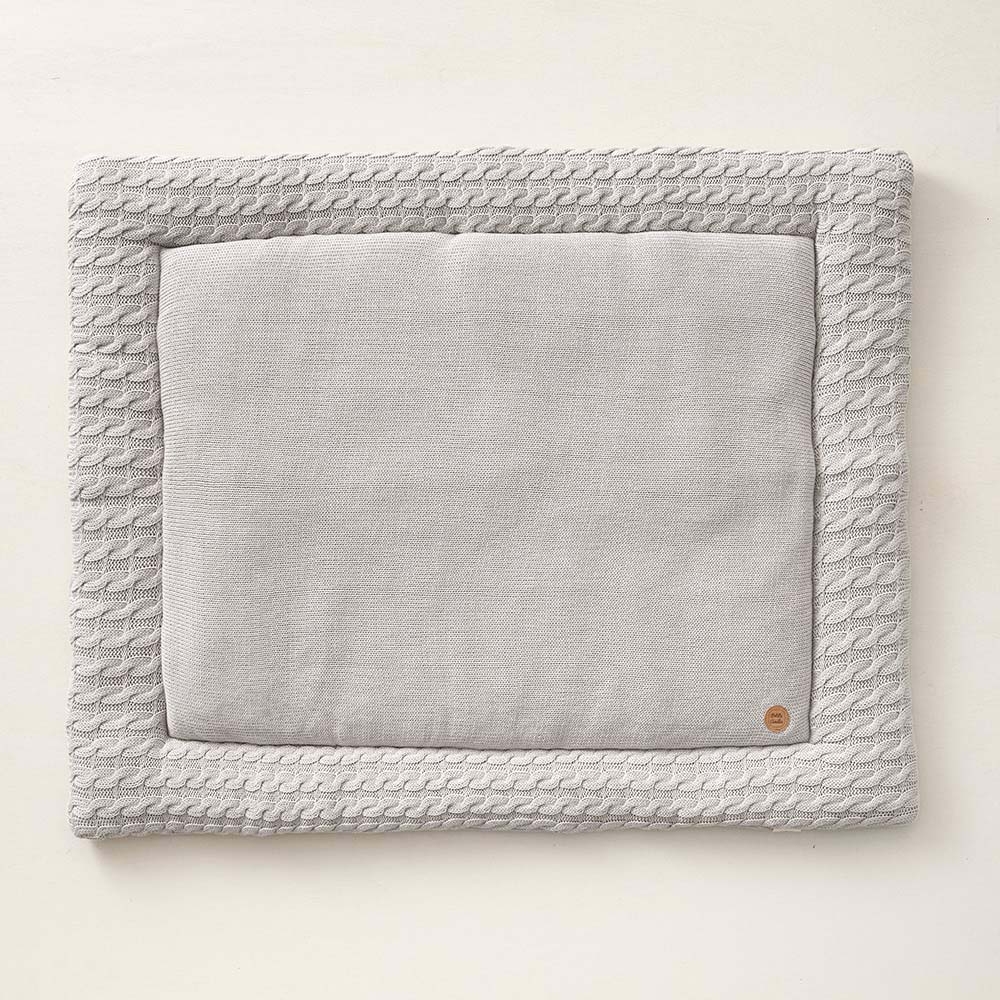 Fond de parc uni coton tricoté | Gris clair