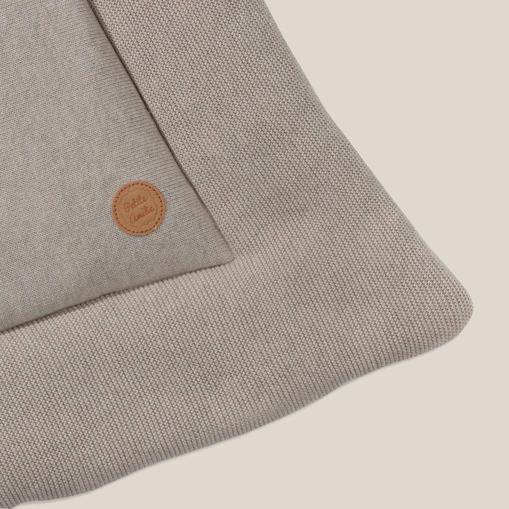 Petite Amélie Tapis de parc bébé | Coton biologique OEKO-TEX | Beige | 75x95 cm (Petite Amélie) - Image 2