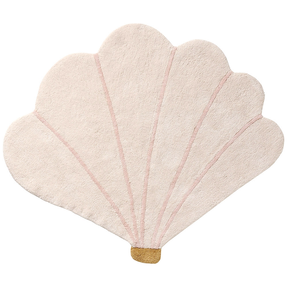 Tapis pour enfant coquillage 95x110 | Rose
