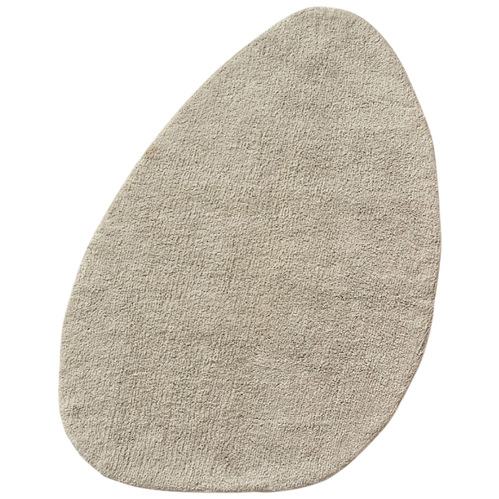 Tapis chambre enfant lavable coton doux - Galet | Gris