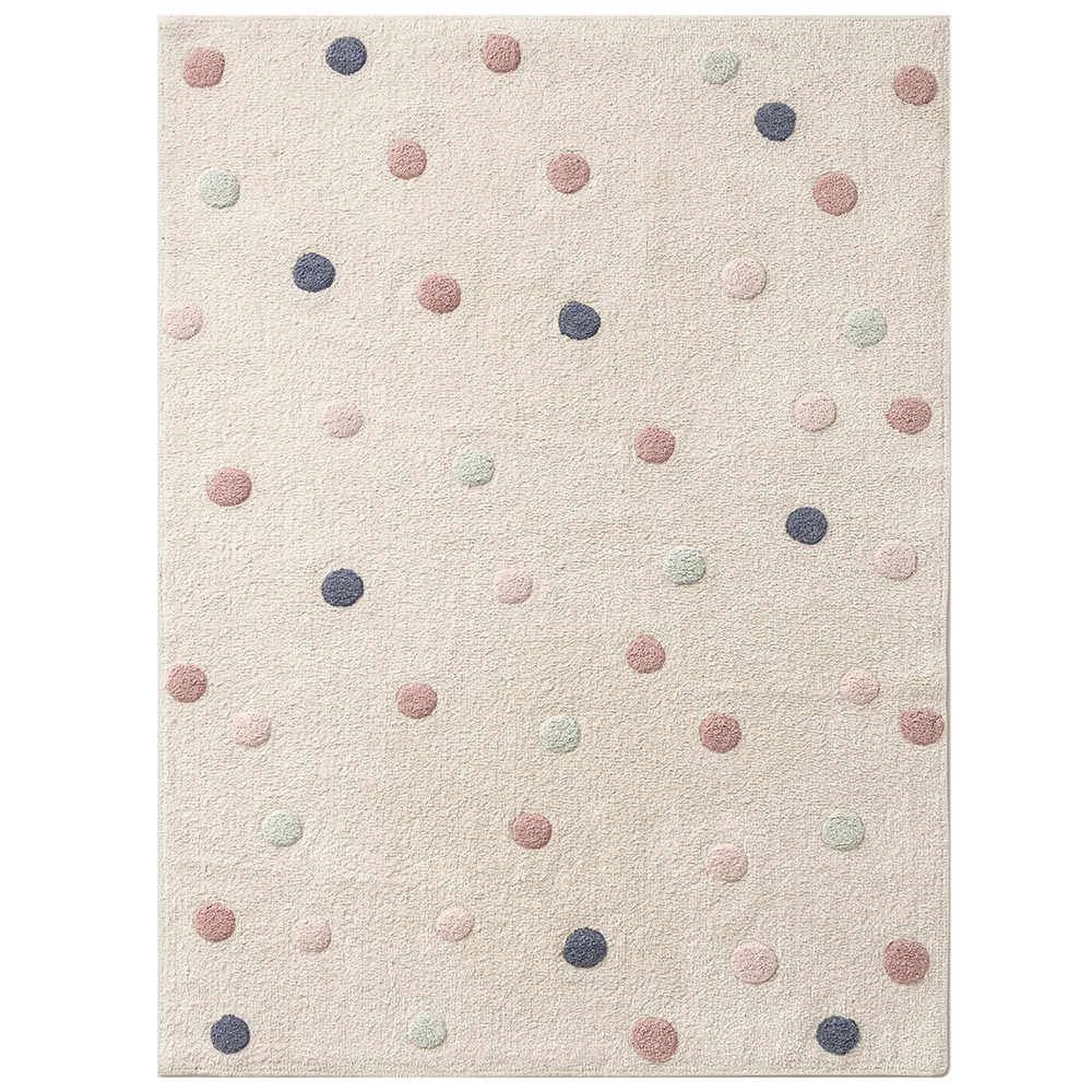 Tapis de chambre enfant beige à pois✔️ Petite Amélie