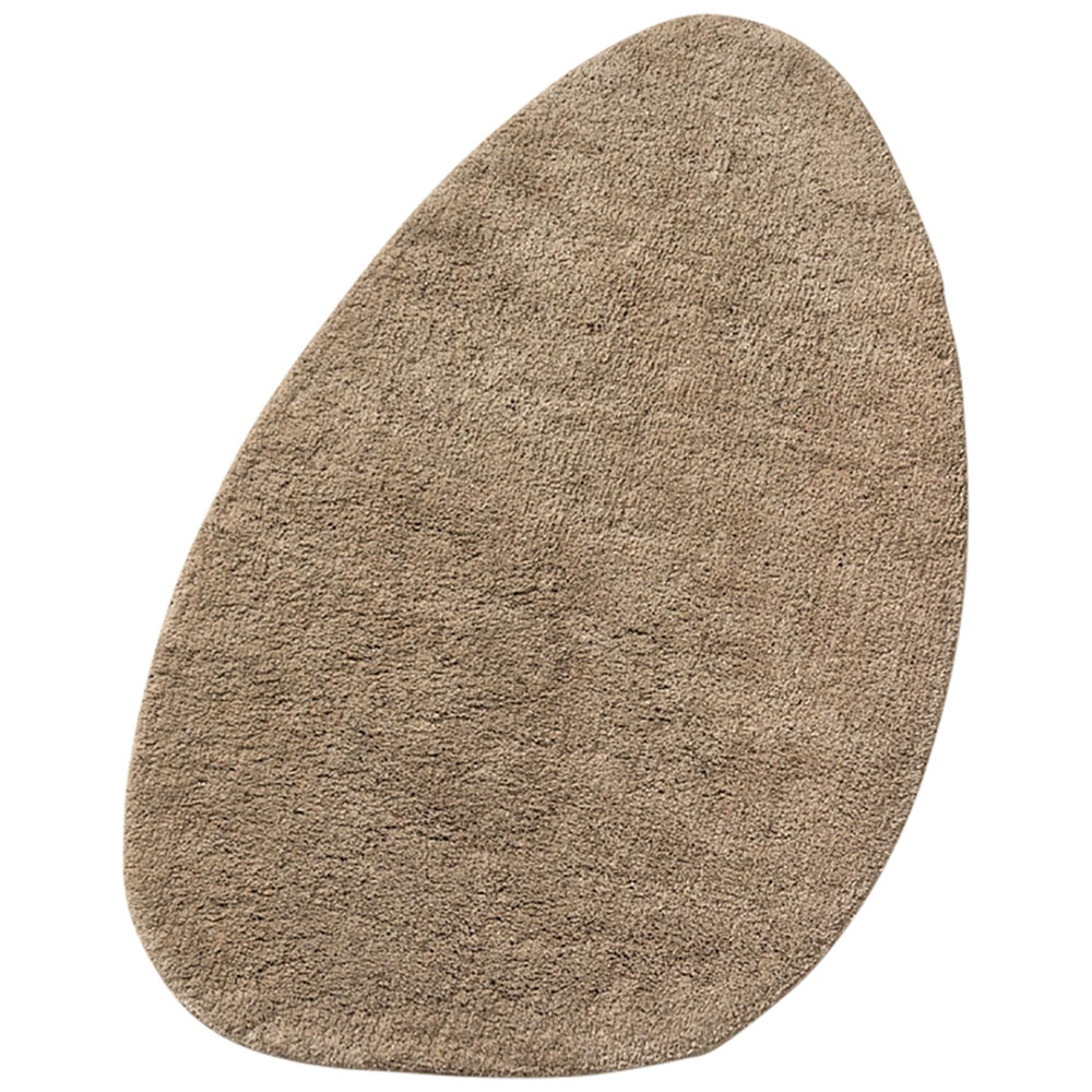 Tapis chambre bébé lavable coton doux «GALET» | Taupe