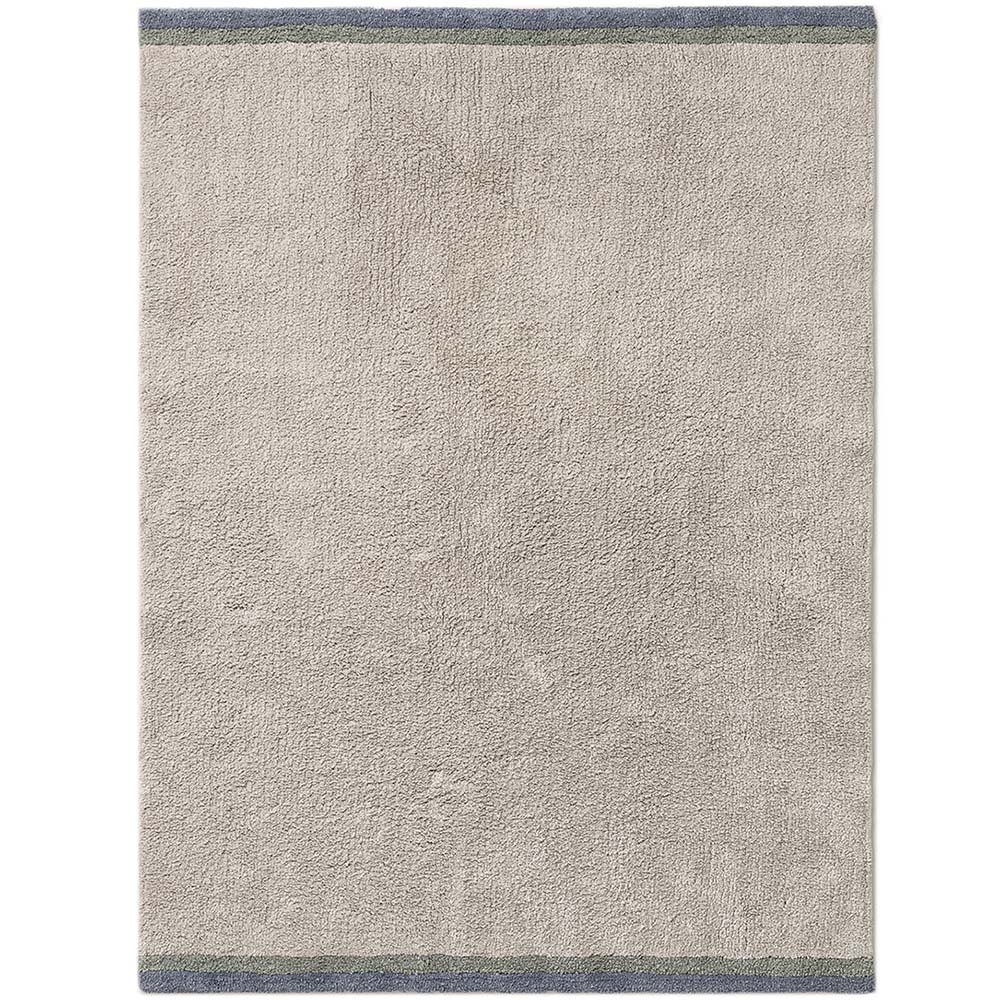 NOUVEAU ! Grand tapis chambre enfant gris et rayures vertes & bleues | lavable