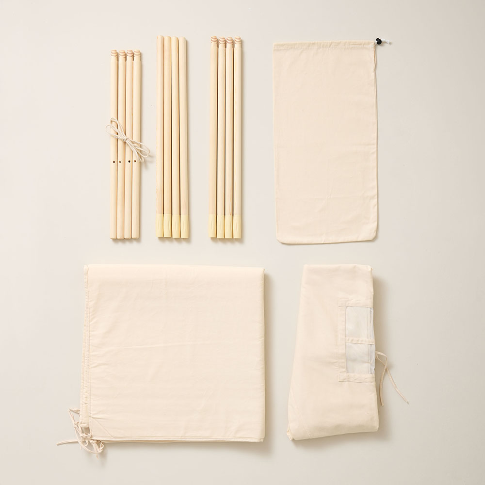 Petite Amélie | Tipi enfant en toile de coton | Beige | 158 cm de haut x 120 cm de diamètre | Tente de jeu avec tapis de sol inclus (Petite Amélie) - Image 7