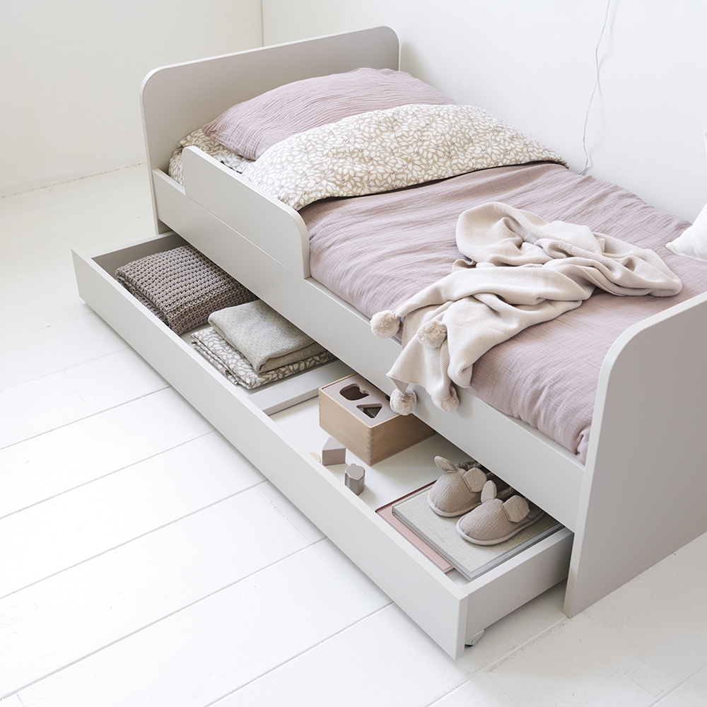 Lit évolutif bébé blanc «NUAGE» avec matelas ✔️ Petite Amélie