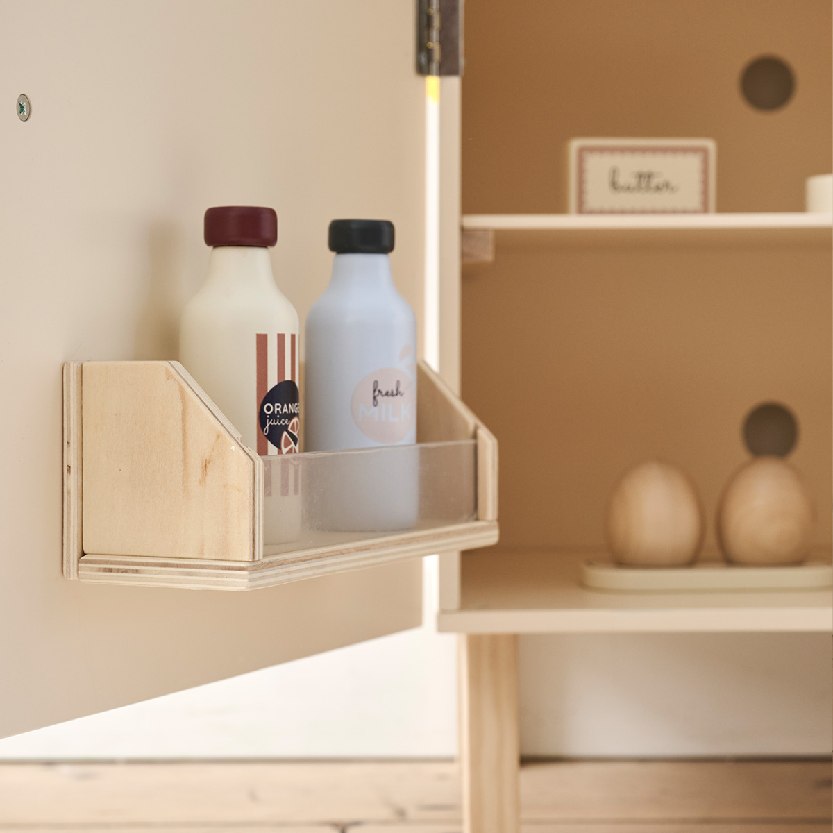 Petite Amélie | Set d'aliments en bois pour dinette | 10 pièces | Jeu d'imitation en bois naturel pour enfant | Motricité fine (Petite Amélie) - Image 3