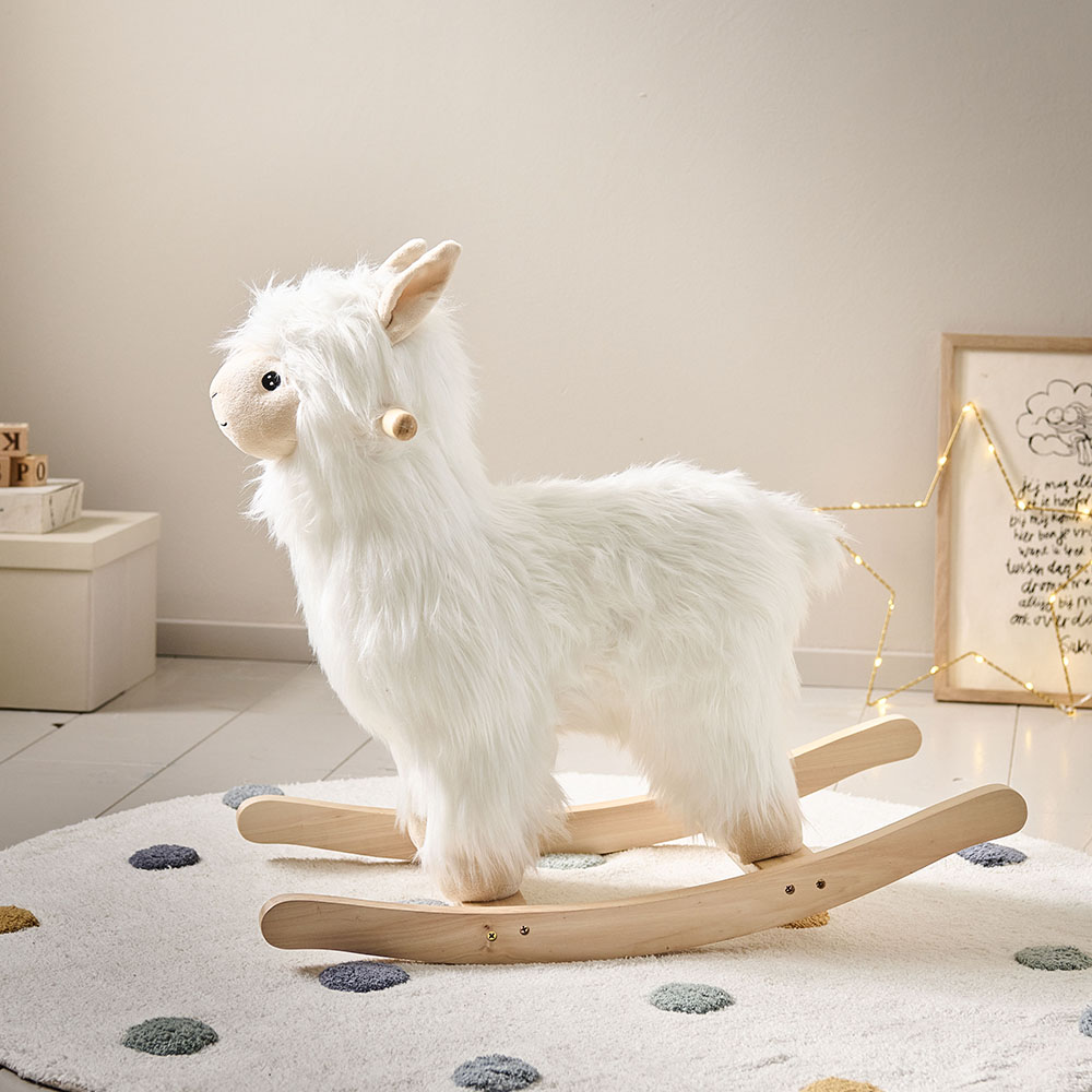 Petite Amélie | Jouet à bascule | Alpaga | Jouet en bois pour enfant | Peluche à bascule pour stimuler la motricité | Couleur discrète (Petite Amélie) - Image 4