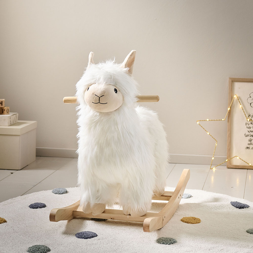 Petite Amélie | Jouet à bascule | Alpaga | Jouet en bois pour enfant | Peluche à bascule pour stimuler la motricité | Couleur discrète (Petite Amélie) - Image 5