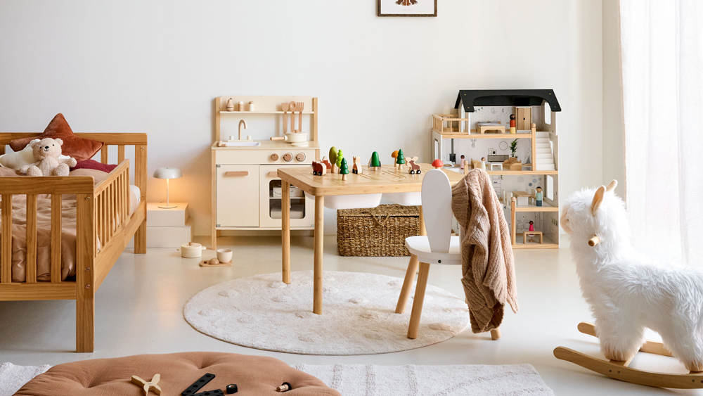 Cosy kids room with bed and toys