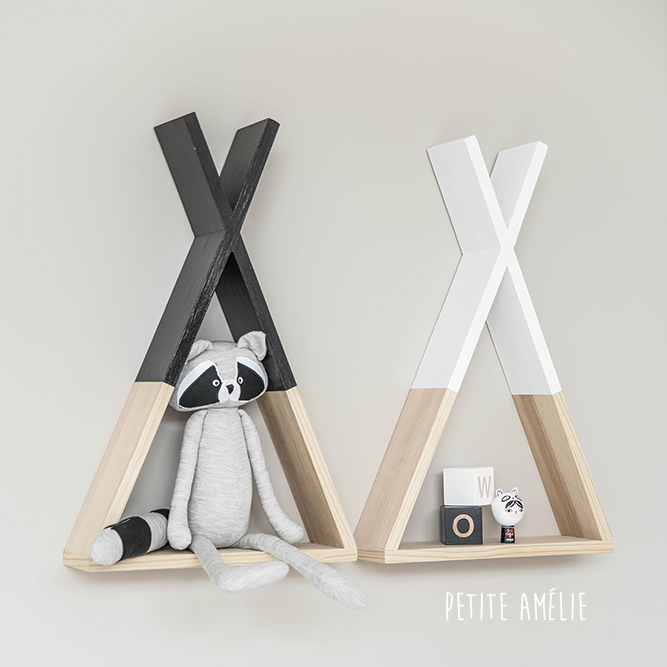 Etagère enfant bois originale Tipi Petite Amélie