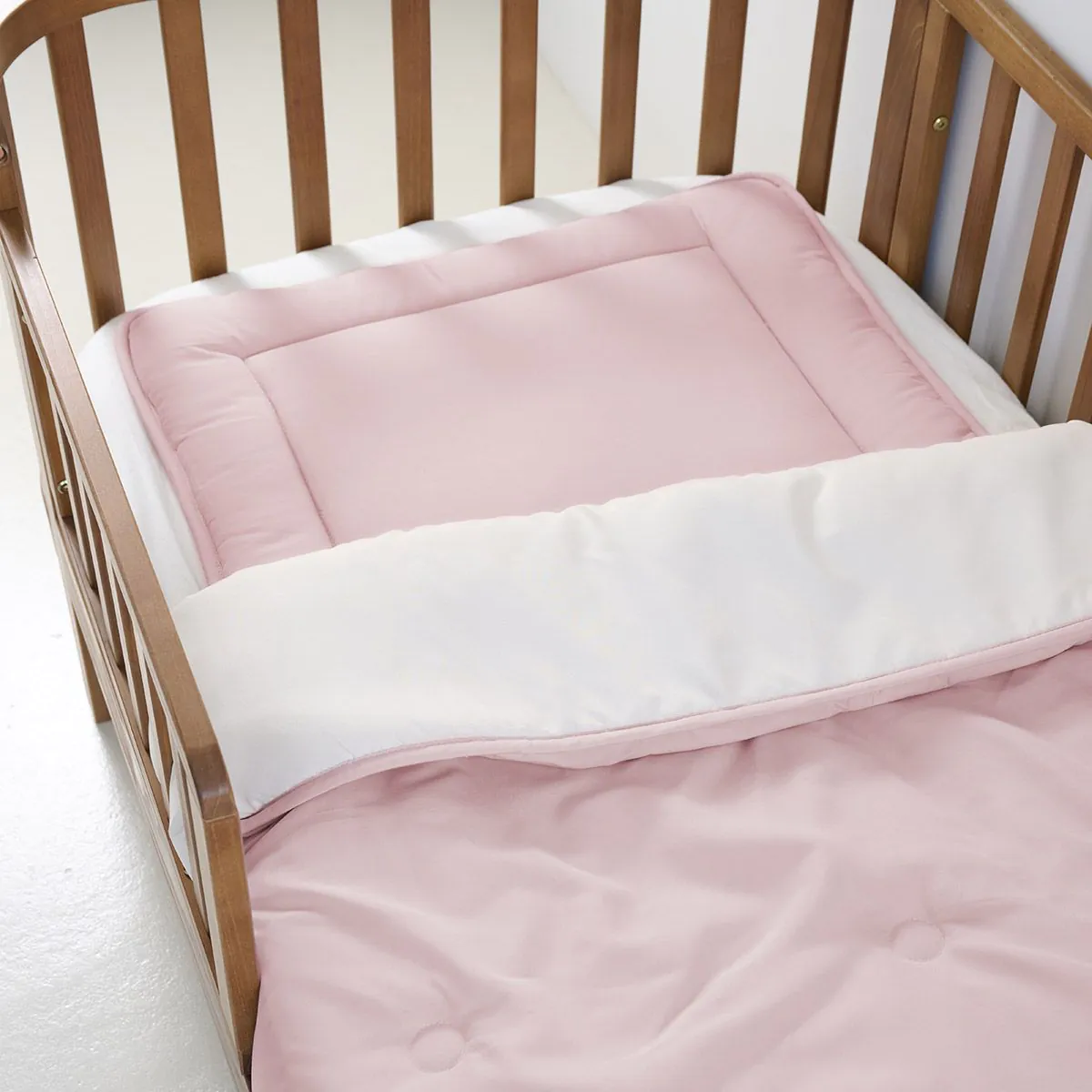 Housse de couette enfant en gaze de coton avec taie d'oreiller - Beige | Petite Amélie