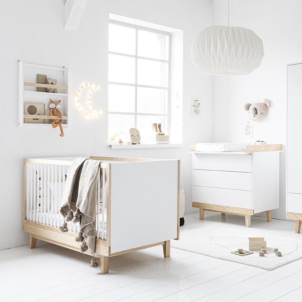 Babyly : Ciel de lit enfant coton biologique Beige Clair