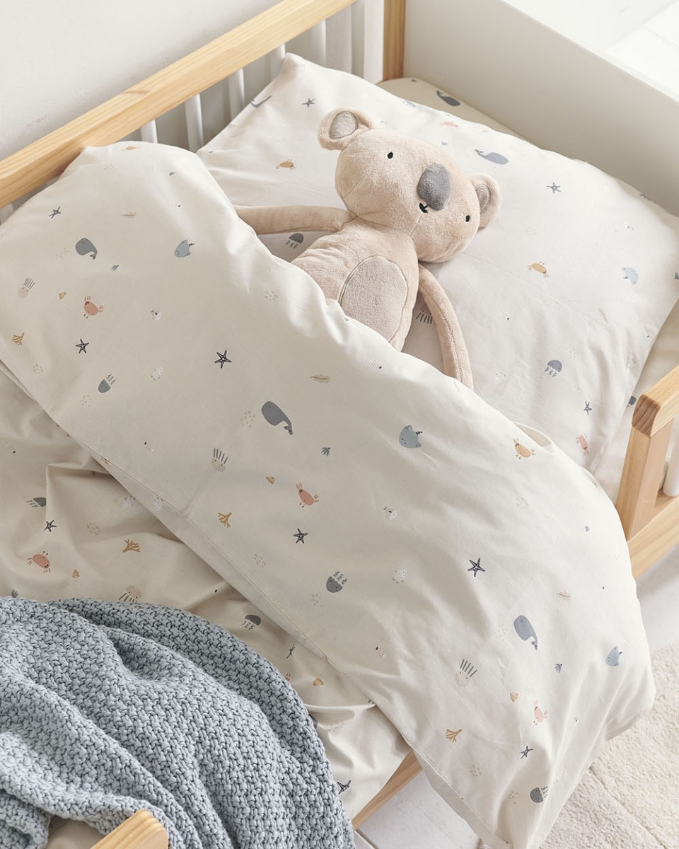 Pack parure de couette enfant 140x200 cm Leo + drap housse 90x190