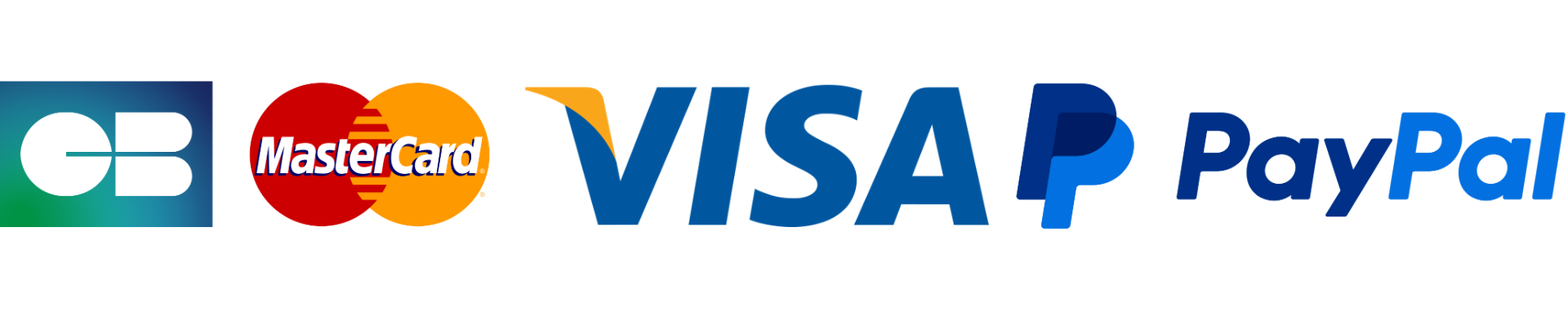 Options de paiement : CB, Mastercard, Visa, PayPal