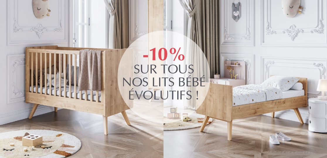 PROMOTIONS | Lits évolutifs bébé à enfant | 0 à 6ans - Petite Amélie